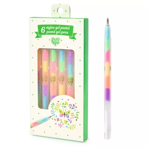 Djeco - Zselés toll készlet - 6 pasztell színben - 6 pastel gel pens