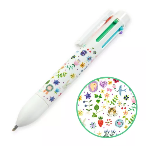Djeco - Hatszínű golyóstoll - Aiko rainbow pen, 6 colors
