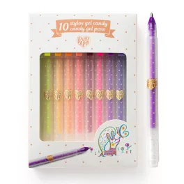   Djeco - Zseléstoll készlet - 10 pasztell szín - 10 candy gel pens