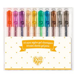   Djeco - Zselés mini toll készlet - 10 klasszikus színben - 10 mini gel pens classic