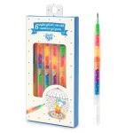Djeco - Zselés toll készlet - 6 szivárvány színben - 6 rainbow gel pens