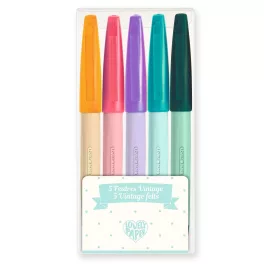   Djeco - Filctoll készlet 5 régies színben - 5 vintage felts