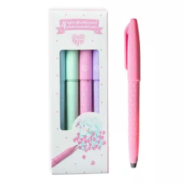   Djeco - Radírozható tollkészlet - 4 pasztell színű - 4 Pastel erasable pens