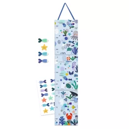   Djeco: Little Big room Magasságmérő - Vízi élet - Aquatic life