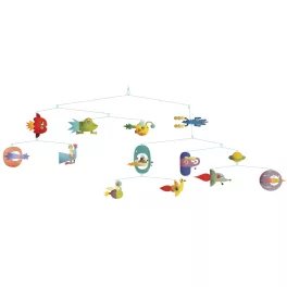   Djeco: Little Big room Szélmobil függődísz - Űrjárművek - Space vehicles (FSC)