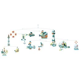  Djeco: Little Big room Szélmobil függődísz - Tengeri hajók - Marine ships (FSC)