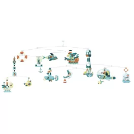   Djeco: Little Big room Szélmobil függődísz - Tengeri hajók - Marine ships (FSC)
