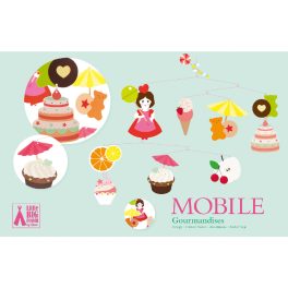   Djeco: Little Big room Szélmobil függődísz - Édességek - Sweets