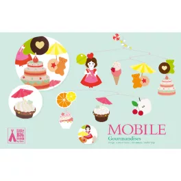   Djeco: Little Big room Szélmobil függődísz - Édességek - Sweets