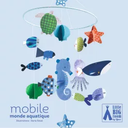   Djeco: Little Big room Szélmobil föggődísz - Vízi világ - Aquatic world