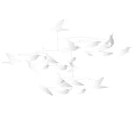 Djeco: Little Big room Szélmobil függődísz - Fehér madarak - White birds