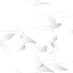 Djeco: Little Big room Szélmobil függődísz - Fehér madarak - White birds