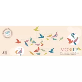   Djeco: Little Big room Szélmobil függődísz - Sokszínű Madarak - Mobile Katsumi-Multicolored birds