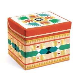   Djeco: Little Big room Játéktároló ülőke - Indián - Teepee toy box