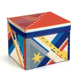   Djeco: Little Big room Játéktároló ülőke - Rakéta - Rocket toy box
