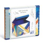 Djeco: Little Big room Játéktároló ülőke - Rakéta - Rocket toy box