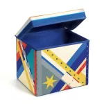 Djeco: Little Big room Játéktároló ülőke - Rakéta - Rocket toy box