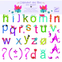   Djeco: Little Big room Falmatrica - Betűkészlet lánynak - Girls alphabet