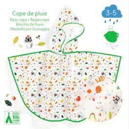  Djeco: Little Big room Esőköpeny - Fák alatt - Undergrowth rain cape - S