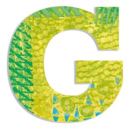 Djeco: Little Big room Dekorbetű - G - Peacock letter