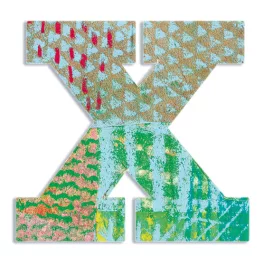 Djeco: Little Big room Dekorbetű - X - Peacock letter