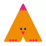 Djeco: Little Big room Állatdekor betű - A - Graphic animal letter