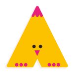 Djeco: Little Big room Állatdekor betű - A - Graphic animal letter