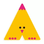 Djeco: Little Big room Állatdekor betű - A - Graphic animal letter