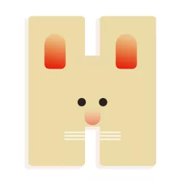   Djeco: Little Big room Állatdekor betű - H - Graphic animal letter