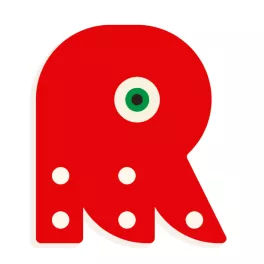   Djeco: Little Big room Állatdekor betű - R - Graphic animal letter