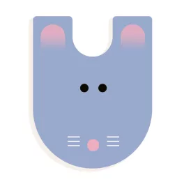   Djeco: Little Big room Állatdekor betű - U - Graphic animal letter