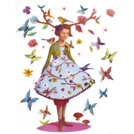   Djeco: Little Big room 3D-s falmatrica - Róza fa - Rose of wood