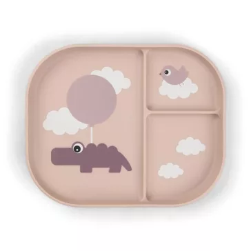   Done by Deer Foodie többrekeszes tányér, Happy Clouds, púder