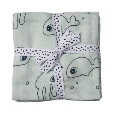 Done by Deer textil pelenka - Sea Friend kék (2db) 