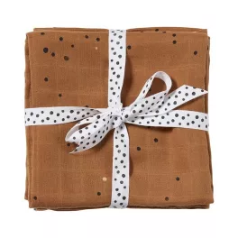 Done by Deer textil pelenka - Dreamy Dots mustár (2db) 