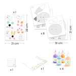 Djeco Ujjfestés - Kisállatkák, matricákkal - Messy fun