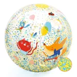 Djeco Felfújható labda, Ø 35 cm - Csörgő-zörgő labda - Bubbles ball
