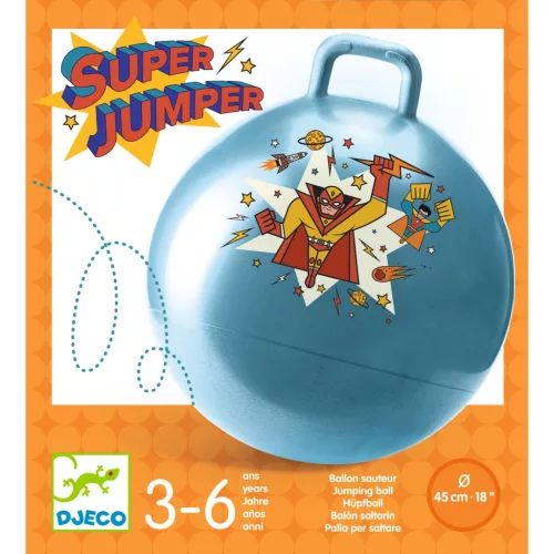 Djeco Ugrálólabda, Ø 45 cm - Szuper hős - Super Jumper