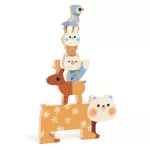 Djeco Formaillesztő, formaberakó - Állati magas - Woody Stack