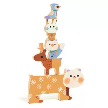   Djeco Formaillesztő, formaberakó - Állati magas - Woody Stack