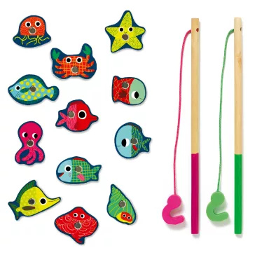   Djeco Horgász játék - Színes horgászat - Coloured fishing