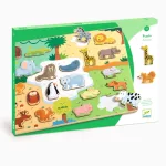 Djeco - Formaillesztő, formaberakó - Állati formák - Puzzlo Animo