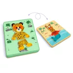 Djeco - Mágneses képkirakó - Variációk 8 állatra - Inzebox Mix'n'match