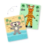 Djeco - Mágneses képkirakó - Variációk 8 állatra - Inzebox Mix'n'match