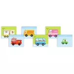 Djeco - Mágneses képkirakó - Variációk 12 járműre - Inzebox Vehicles