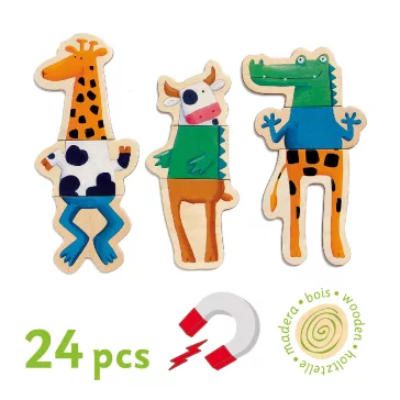 Djeco mágneses képkirakó - Vicces állatok