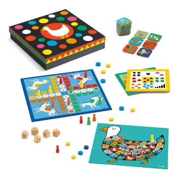   Djeco Társasjáték klasszikus - Társasjáték készlet KJ4+ - Classic box 4+