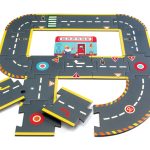 Djeco CRAZY MOTORS autópálya - Városi kőrút - City circuit - Giant puzzle - 26 pcs