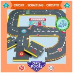 Djeco CRAZY MOTORS autópálya - Városi kőrút - City circuit - Giant puzzle - 26 pcs
