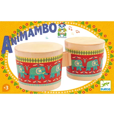 Djeco: Animambo Játékhangszer - Bongo dob - Bongo